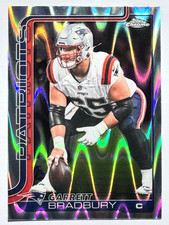 GARRETT BRADBURY Patriots 2025 Topps Chrome RAYWAVE REFRACTOR PARALLEL Card #212