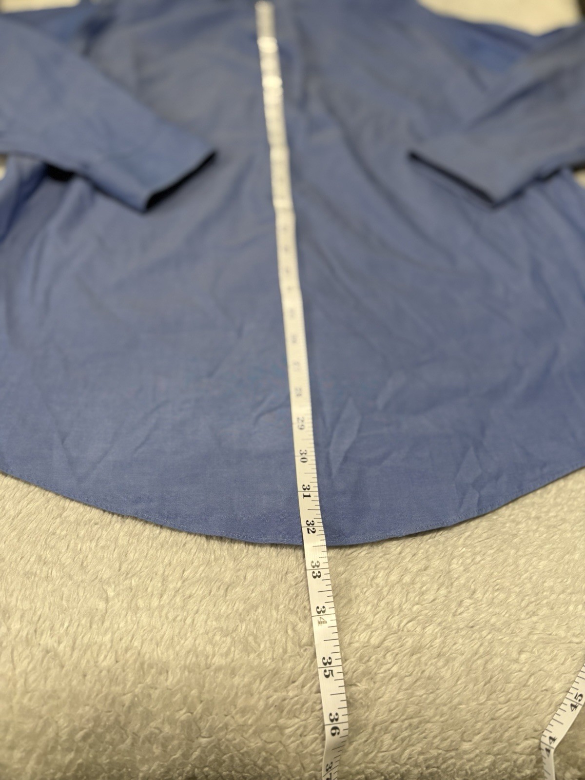 Brooks Brothers Original Polo Shirt Button Down Blue Dress Shirt Size 15.5 33  thumbnail 6