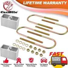 Universal Leaf Spring Lowering Block Kit 4" Inch Drop with U-Bolts Hardware New