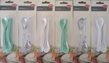 Eierlöffel, Breilöffel 24 Stück - in Mintgrün und  Klar  erhältlich 