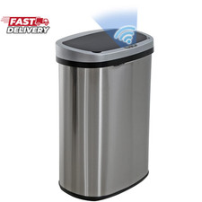 Bestoffice  13 Gallon Trash Can with Lid  Automatic Touchless Garbage Can  Od