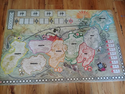Rising sun roll out carpet playmat game