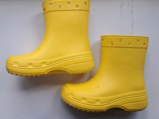 CROCS boys girls YELLOW kids junior size J3 wellies wellington boots pull on