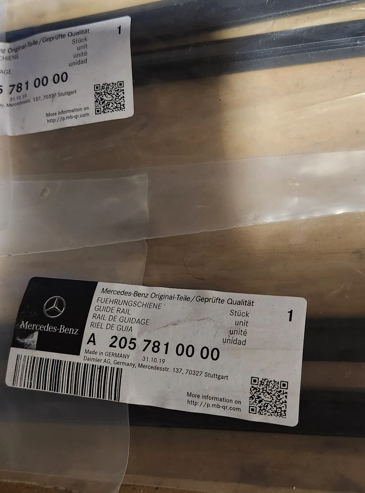 2 件套全新原始设备制造商梅赛德斯-奔驰天窗导轨。 2008-2023。 零件# 2057810000 — 第 2/2 张图片