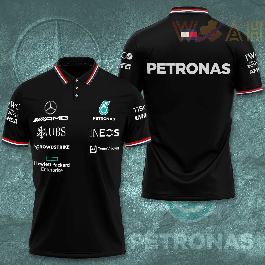 Mercedes AMG Petronas F1 Team Apparels 3D S55 T-shirt