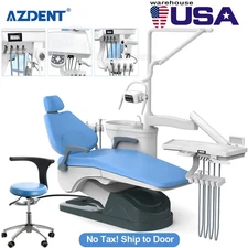 Dental Unit Chair Instrument Tray DC Motor Computer Controlled PU Leather +Stool