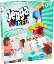 Jenga Maker Wooden Blocks Stacking Tower Game for Kids Ages 8 and Up, Game for 2
