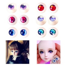 2x Doll Eyes for Doll Making Compatible Realistic Professional Acrylic Eyes