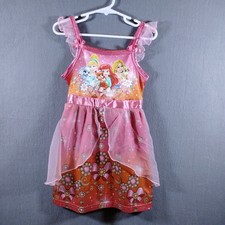 2015 Disney Princess Nightgown Cinderella, Ariel, Rapunzel Pink Size Toddler 3T