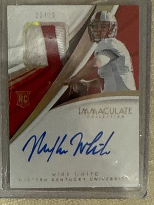 2018 Immaculate 109 Mike White RC RPA Auto 25/25 SP RARE
