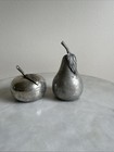 Vintage Kirk Stieff Pewter Apple & Pear Salt & Pepper Shaker Set — photo 2