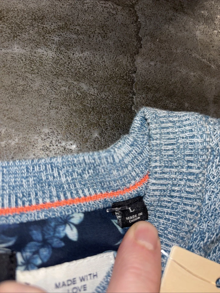 Scotch & Soda Mens Pullover Sweater Size Large Blue Gradient Organic Cotton NWT - Image 4 of 4