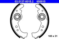 1X ATE 03.0137-0015.2 Bremsbackensatz FüR Fiat Lancia Seat Autobianchi FSO