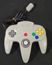 Nintendo 64 Solid Gray Controller NUS-005 Official N64 OEM Tested Working Tight