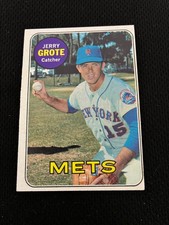 JERRY GROTE #55 AMAZING NY METS TOPPS 1969 WORLD SERIES CHAMPS BASEBALL CARD