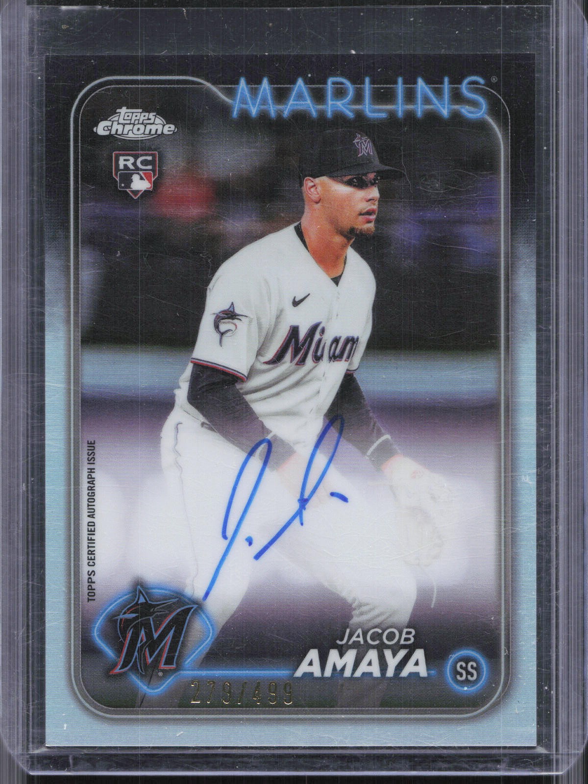 2024 Topps Chrome #RA-JAM Jacob Amaya Rookie Refractor Auto #/499