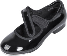 Upgraded Unisex-Child Easy Strap Tap Shoe with Anti-Slip Sole Patch for Girls an