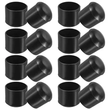 Round Plastic Hole Plugs 0.7 Inch, 16 Pack Tubing Insert End Cap, Black