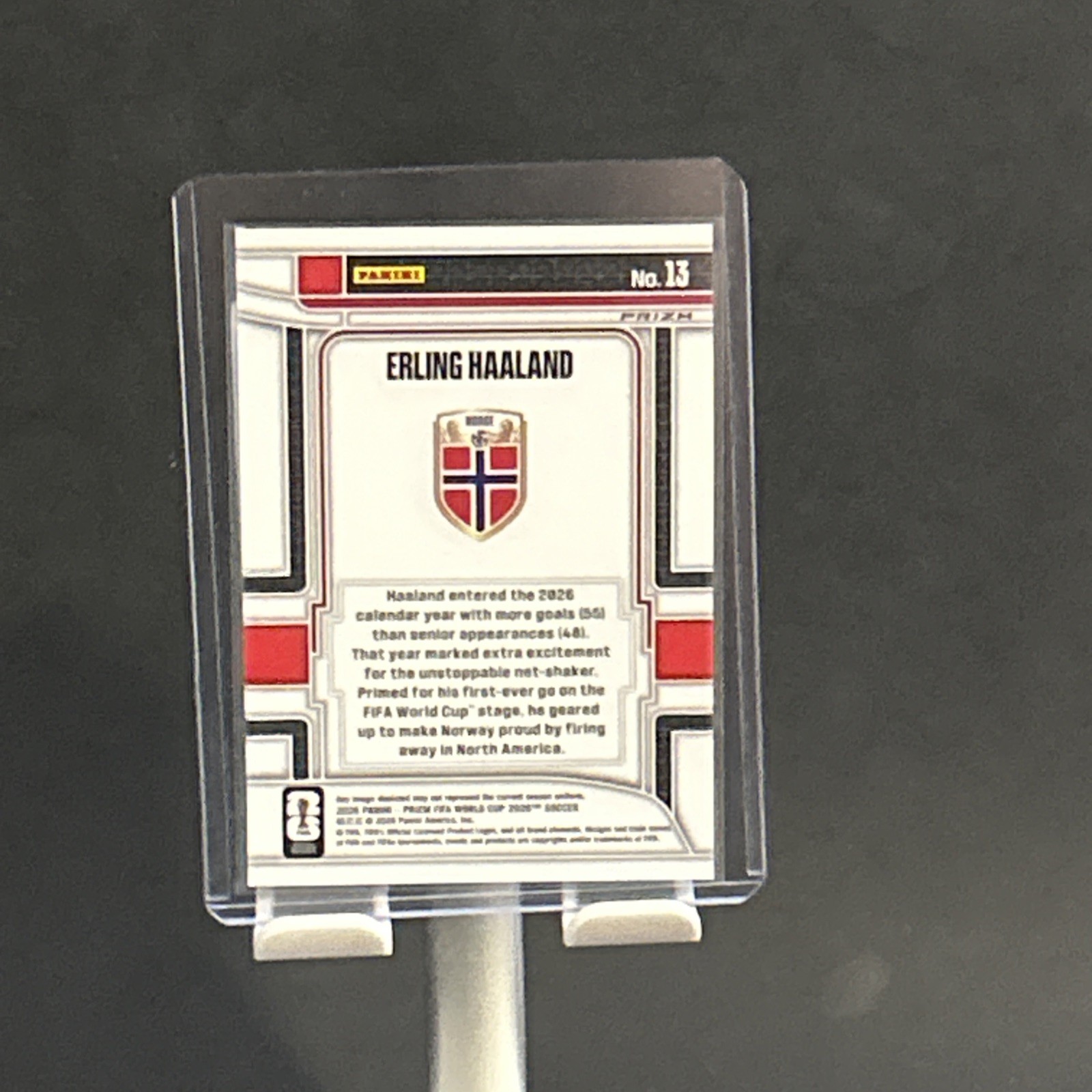 2026 Panini Prizm Fifa World Cup - Scorers Club Erling Haaland #13 Silver Prizm view 2