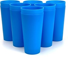 12PC 32oz Plastic Tumblers Drinking Cups BPA Free Dishwasher Safe Blue