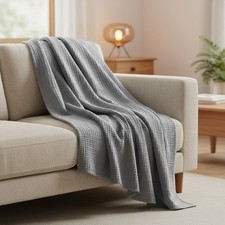 Elegant 100 Cotton Muslin Blanket 50" x 70" - Breathable  Lightweight Comfort