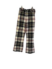 Vintage 60s Womens Large 16 Plaid High Rise Wide Leg Flare Pants Grunge preppy