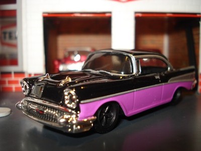 1957  CHEVROLET BEL AIR LIMITED EDITION 1/64 BLACK M2 CHEVY PERFORMANCE CRUISER