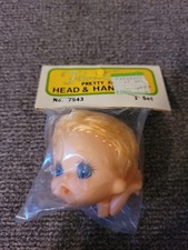 Vintage Fibre Craft Blonde Doll Head With Thumb Sucking Hands New Old Stock