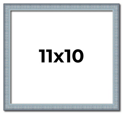 11x10 Frame Blue Scuffed Farm Board Solid Wood Picture Frame Width 0.75 Inches |