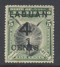 North Borneo Labuan 1899 4c on 5c SG102 unused Cat &pound;60