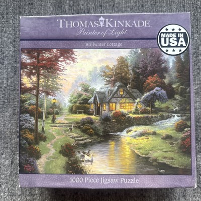 Thomas Kinkade Jigsaw Puzzle Stillwater Cottage 1000 pc  New in Box Complete