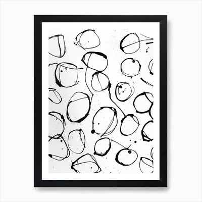 Tintenkreise Kunstdruck gerahmt Wandbild Poster Leinwanddruck Bild