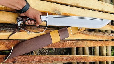 EGKH- 15 Inches Custom Handmade D-Guard hunting predator full tang knife-Sword