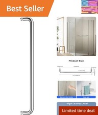 Glass Shower Door Towel Bar 24 Inch Stainless Steel Sliding Shower Door Handl...