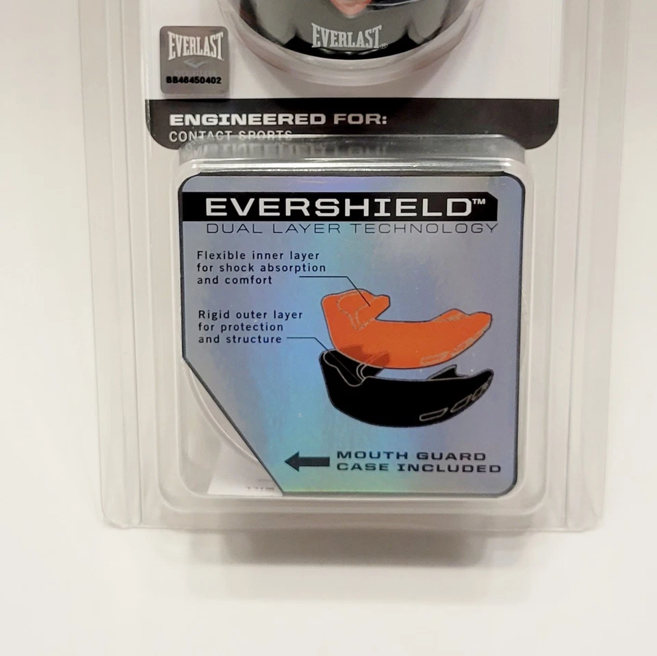 Protector deportivo Everlast Evershield de una sola boca tecnología de doble capa + estuche de transporte Foto 3 de 4