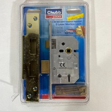 Chubb BS3621 Insurance 5 Lever Mortice Lock 67mm (2.5") Brass Finish 3U74E New