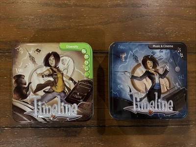 Timeline Diversity + Music & Cinema Card Game Asmodee Complete Mint Condition