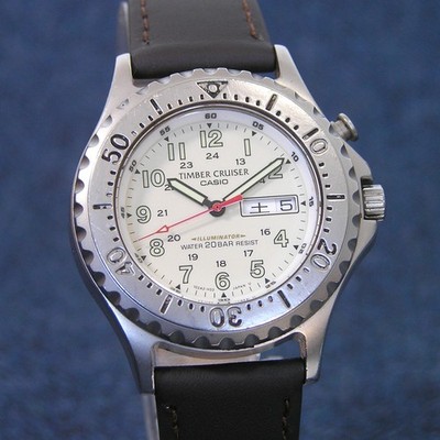 Retro Casio TIC-103 Timber Cruiser Military Field Watch Uhr Kanji Japan