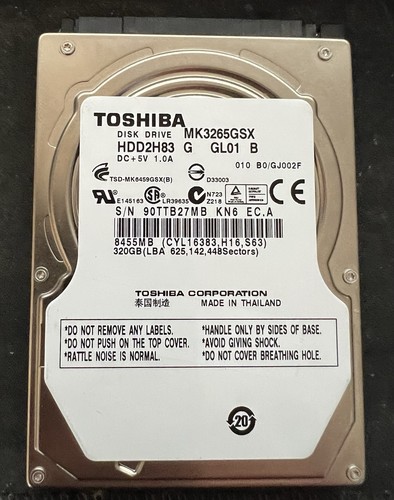 320GB SATA - II 2.5" 9.5mm 5400RPM 3Gb/s HDD - MK3265GSX