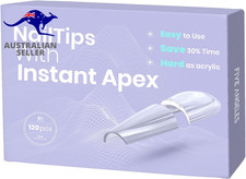 Tipex Instant Apex Nail Tips,Long Coffin Thicker Half Matte Acrylic Nails,Strong