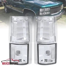 Corner Lights Fits 1994-1998 GMC Yukon Sierra C/K C10 Clear Turn Signal Lamp 4PC