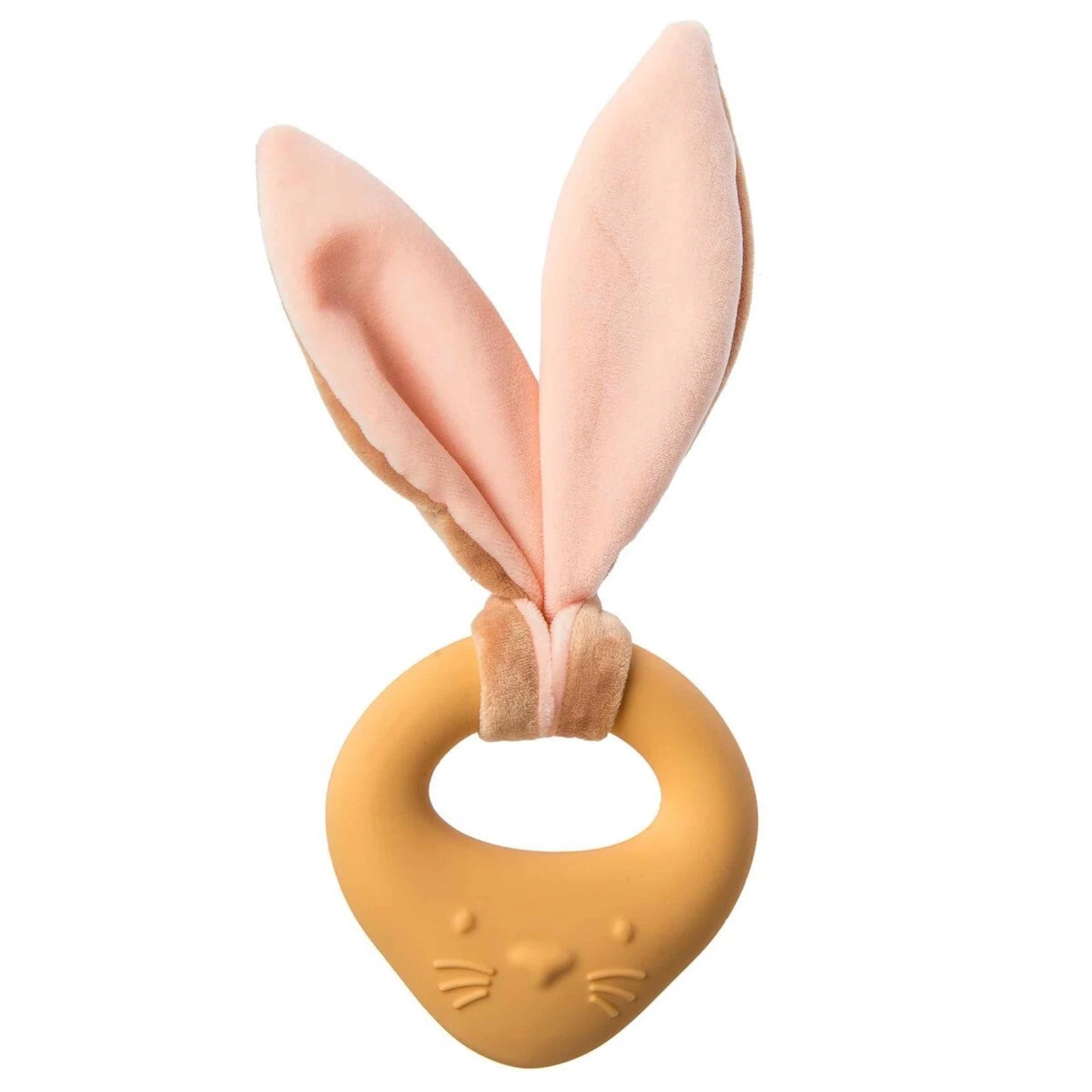Little Bunny Teether Baby Toy Soft Silicone Fabric Ears BPA Free Baby Gifts