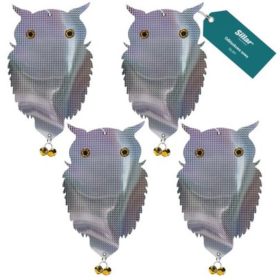 Vogelabwehr Hologramm Eule Glocke wetterfest reflektierend schutz Sillar 4x