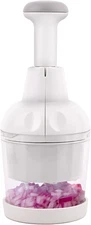 Pampered Chef Push Function Food Chopper #2585 - White- FREE SHIPPING
