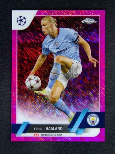 2022-23 Topps Chrome UEFA Erling Haaland #99 Pink Shimmer /250