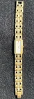 Vintage Seiko Tank Watch Women 15mm Gold Tone 4N00-7089 Extra Links New Battery