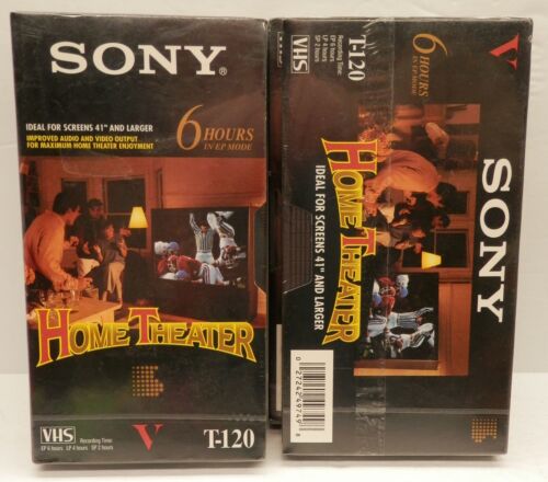 Vintage Sony T-120 (6Hr EP Mode) Black VHS Video Tapes for BIG SCREEN TV Use - Picture 3 of 3