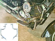 2Pc Engine Guard Highway Crash Bar 4 Yamaha Vstar 1100 Classic Custom Silverado