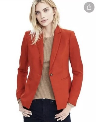 orange blazer womens