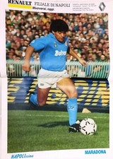 * NAPOLISSIMO CALCIO NAPOLI ANNO II n.11 1987 POSTER MARADONA 50x70cm